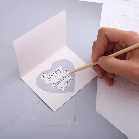 Scratch Off Sticker Silver DIY Self Adhesive Secret Reward Card Label For Birthday Party Game Stationery Handmade Supply