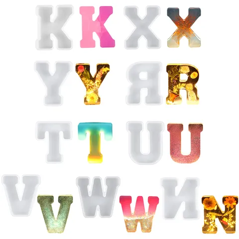 DIY Crystal Epoxy Resin Alphabet Silicon Mold Large 3D Letter Molds For Casting Home Decor Table Ornaments Crafts Jewelry Making