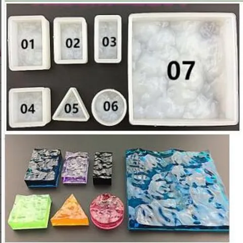 Moule en Silicone Ondulation de l'Eau DIY Pour Outils Fabrication Bijoux Résine Époxy Motif Onde d'Eau Moules Moulage Résine