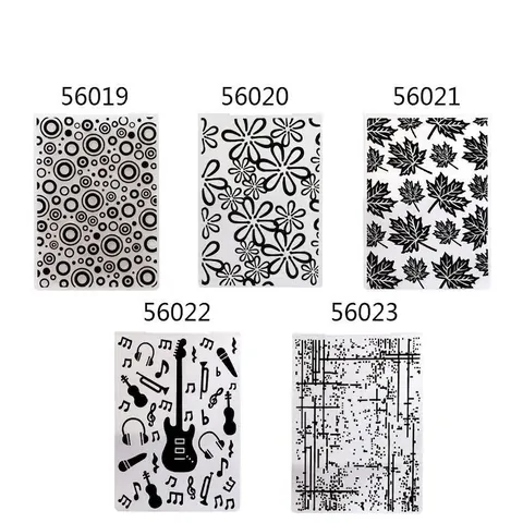Plastic Fondant Embossing Folder Cake Decoration DIY Craft Texture Mold Snowflake Music Floral Pattern Scrapbooking Template