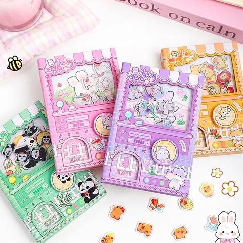 Creative Capybara Gashapon Machine Pocket Notebook Cute Cartoon Stress Relief Portable Journal For Students Kids Gift Stationery