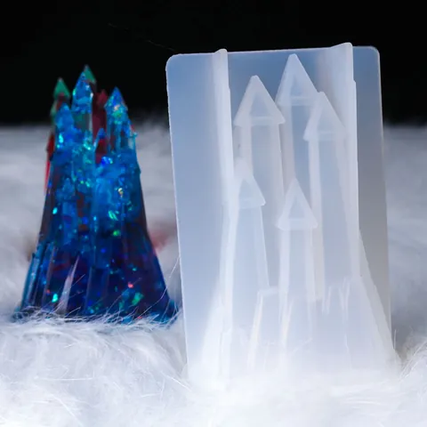 DIY 3D Schloss Silikonform Für Kristall Epoxidharz Hochglanz Traumhaftes Handgemachtes Schloss Ornament Heimdeko Form