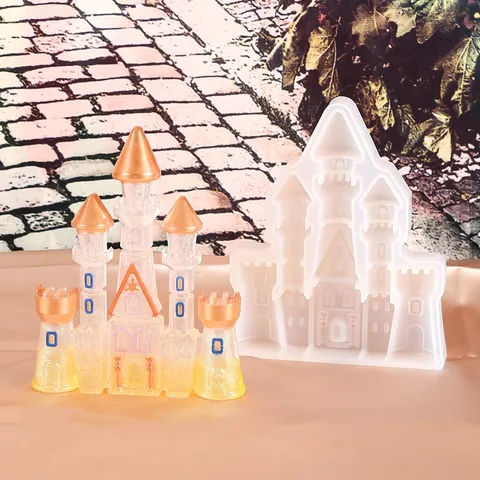 DIY 3D Schloss Silikonform Für Kristall Epoxidharz Hochglanz Traumhaftes Handgemachtes Schloss Ornament Heimdeko Form