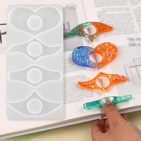 DIY Resin Thumb Book Page Holder Silicone Mold Manual Handmade Resin Crafting Tool For Single Hand Reading Accessory
