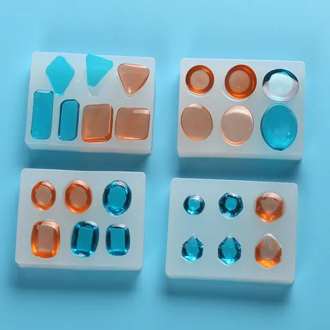 Moules en Résine de Silicone DIY Pour La Fabrication de Bijoux Formes Géométriques Moules Étoile Pyramide Pour Boucles d'Oreilles Pendentifs Outils de Résine