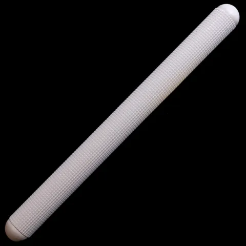 White Embossed Rolling Pin Hollow Plastic Fondant Cake Decorating Tool Textured Grid Dough Roller Baking Utensil For Home Kitchen