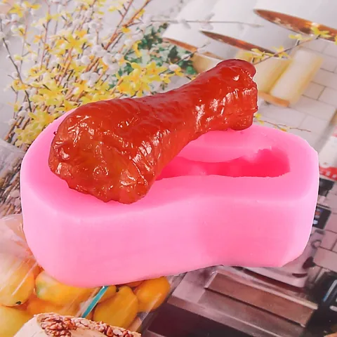 Realistische Lebensmittel Silikonform Simulation Hähnchenkeule Flügel Form DIY Harz Epoxy Fondant Kuchendekoration Werkzeug 3D Backform