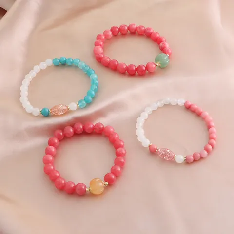 Neuer Chinesischer Stil Natürliches Achat Perlenarmband Für Damen Kürbisperle Kristall Armband Handgemachter Schmuck Geschenk