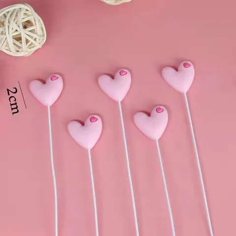 Decoración De Pasteles Corazón Romántico Goma Suave San Valentín Cumpleaños Fiesta Horneado Rosa Rojo Azul Amarillo Inserto De Pastel