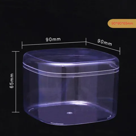 Caja de Embalaje de Plástico Transparente para Pasteles Con Tapa Recipiente de Postre Cuadrado Redondo para Panadería Fiesta Regalo de Cumpleaños