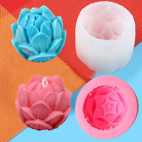 3D Καλούπι Σιλικόνης Λουλούδι Λωτού για DIY Χειροποίητο Σαπούνι Κερί Άρωμα Γύψος Εποξική Ρητίνη Διακοσμητικό Καλούπι