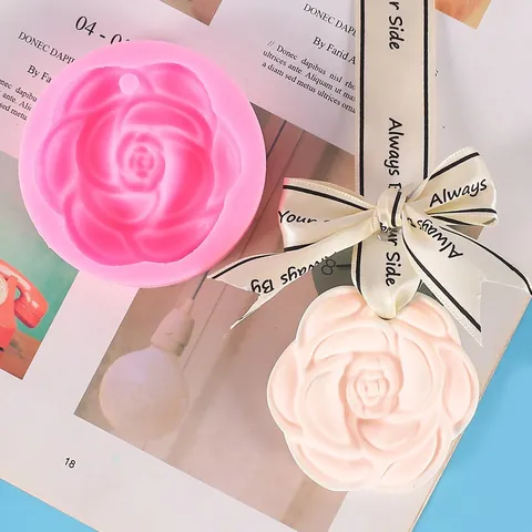 Camellia Bloem Siliconen Vorm Voor DIY Geur Hanger Gips Kaars Zeep Maken Hars Ambacht Kledingkast Auto Decor Vorm
