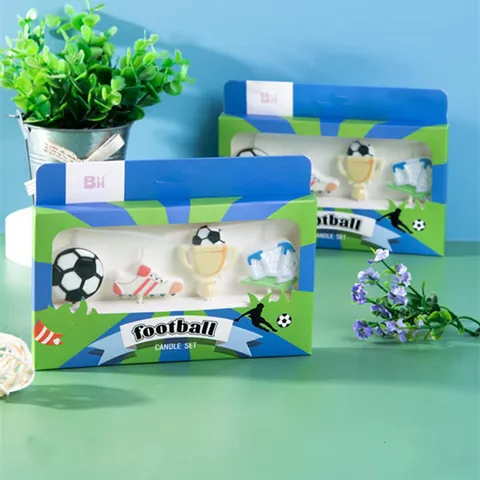 Velas de Cumpleaños con Tema de Fútbol y Baloncesto Decoración de Pasteles de Dibujos Animados Copa del Mundo Deportes Trofeo Zapatos Juego de Velas para Fiesta Infantil
