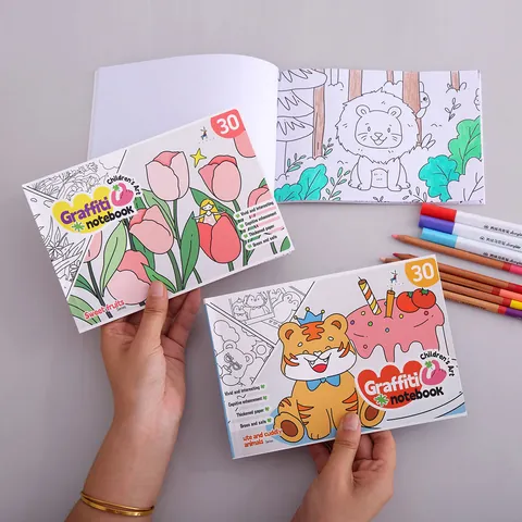 Cartoon Coloring Book For Children Graffiti Notebook For Toddlers Educational Drawing Painting Book Thickened Paper Art Supplies