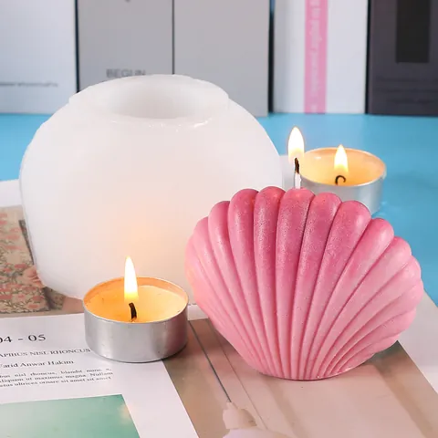 Σιλικόνη Φόρμα σε Σχήμα Κοχυλιού Στυλ Ins για DIY Αρωματικό Κερί Σαπούνι Γύψος Ρητίνη Επιτραπέζιο Διακοσμητικό Χειροποίητη Φόρμα