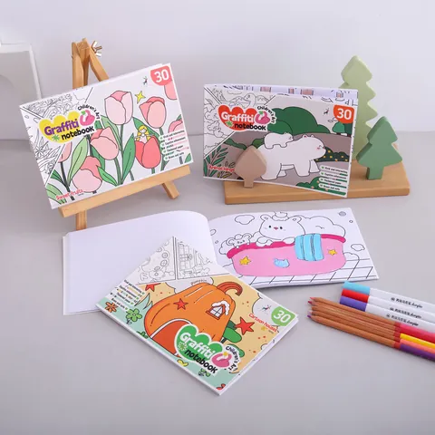 Cartoon Coloring Book For Children Graffiti Notebook For Toddlers Educational Drawing Painting Book Thickened Paper Art Supplies
