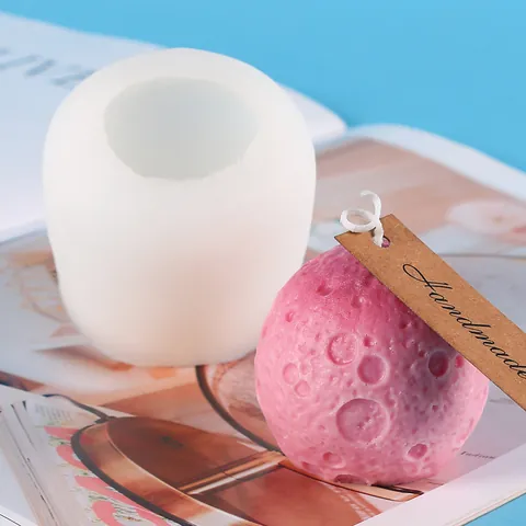 Stampo in Silicone Fai da Te per Luna e Meteorite per Creazione di Candele Profumate Gesso Resina Epossidica Decorazione per Scrivania
