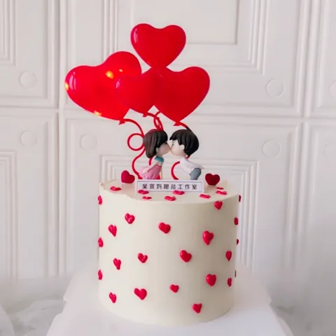 Romantische Herzform Ballon Kuchendeko Für Valentinstag Jahrestag Hochzeit Geburtstag Party Dekoration Flexible Kunststoff Liebe Kuchenstecker
