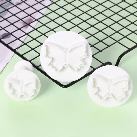 Fondant Torte Werkzeuge Kunststoff Schneeflocke Schmetterling Stern Herz Quadrat Lilie Blume Form Plätzchen Ausstecher Backformen Für Dessert