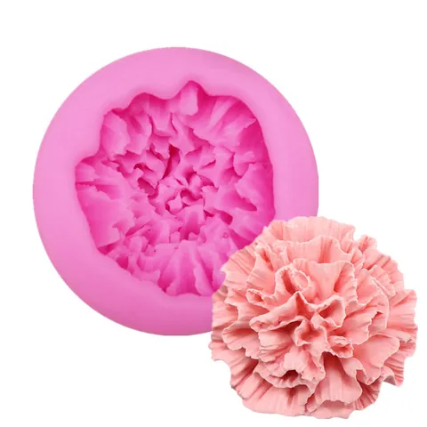 Carnation Silicone Mold For DIY Handmade Soap Aromatherapy Plaster Cake Decoration 3D Flower Shaped Baking Accessory Professional Quality Flexible Mold