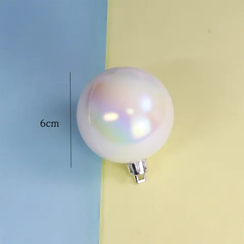 Bolas de Navidad de Plástico Iridiscente para Decoración de Pasteles Suministros para Fiestas de Cumpleaños Adornos Decorativos Mate Espejo