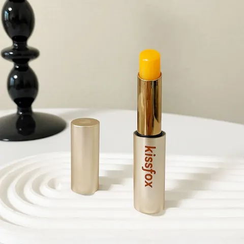 Kiss Fox Royal Jelly Temperature Change Lipstick Long Lasting Moisturizing Waterproof Lip Balm With Gold Flakes Warm Tone Changing Lip Gloss For Women Beauty