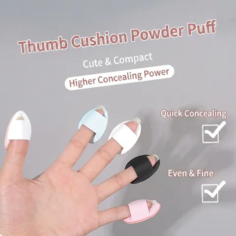 Mini Finger Powder Puff For Concealer Hydrophilic Polyurethane Makeup Sponge Wet Dry Use Teardrop Small Makeup Blender Tool