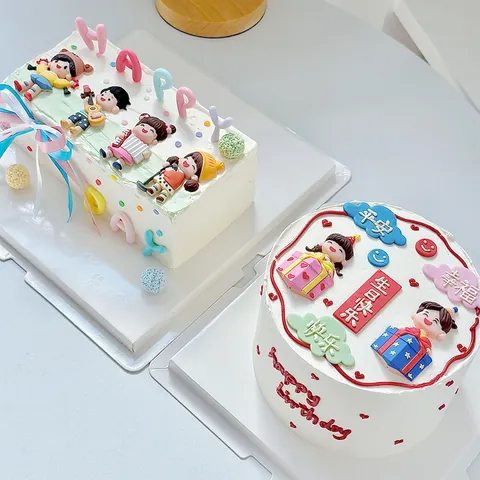 Decorazioni per Torte in Gomma Morbida Tema Musica Figurine Ragazzo Ragazza per Festa di Compleanno Bambini Lettere Happy Day