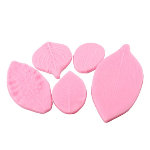 Realistisches Blatt Silikon Fondant Kuchenform Set Dreidimensionale Textur Schokolade Zucker Craft Backen Dekoration Werkzeuge