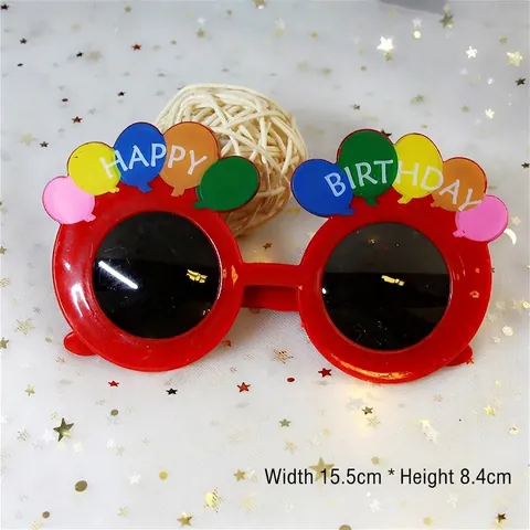 Funny Birthday Party Glasses Novelty Cake Balloon Shape Sunglasses Photo Booth Props For Kids Adults Selfie Decoration