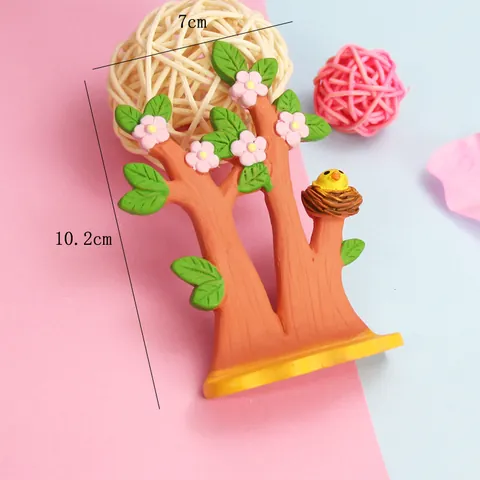 Décorations de Gâteau en Résine Animaux de la Forêt Mignon Lion Éléphant Renard Champignon Arbre Herbe Safari Anniversaire Fête Ornement Enfant