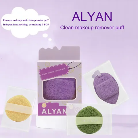 Hydrophilic Polyurethane Facial Cleansing Puff Honeycomb Soft Makeup Remover Sponge With Finger Strap Deep Clean Face Washing Tool Women Beauty Tool