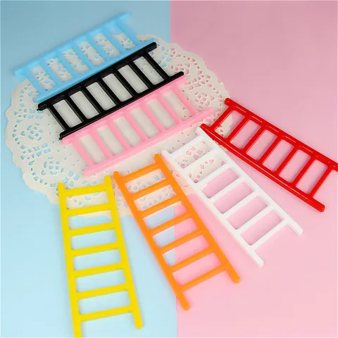 Mini Plastic Cloud Ladder Cake Topper Colorful Baking Decoration Ornament For Birthday Wedding Party Dessert Decoration Supplies