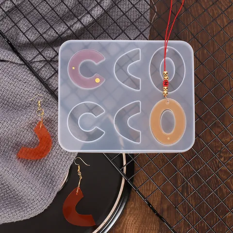 DIY Crystal Epoxy Silicone Mold Multiple Geometric Shapes Necklace Pendant Earring Craft Jewelry Making Mold Translucent Resin Mold