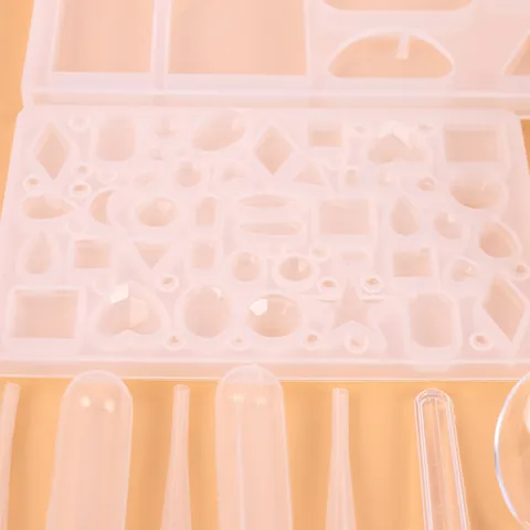 DIY Jewelry Resin Casting Molds Set Silicone Molds With Hand Drill Droppers Stirrers For Earring Pendant Making Craft Supplies