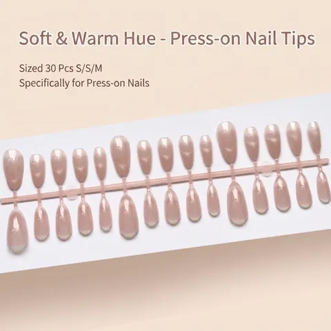 Cat Eye Short Press On Nails Shimmer Nude Pink Mauve Elegant Manicure Kit DIY Nail Art For Women Daily Decoration