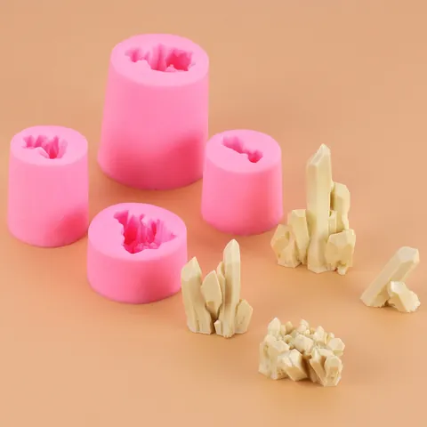 Silicone Rockery Iceberg Mousse Cake Mold DIY Baking Tool Coral Stone Ice Pillar Decoration Fondant Resin Mold Kitchen Bakeware