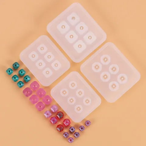 Kristal Epoxyhars Hanger Kralen Siliconen Vorm Gefacetteerd Vierkant Rhombus Ovaal Sieraden Maken DIY Vorm Voor Ketting Armband Handgemaakt Gereedschap