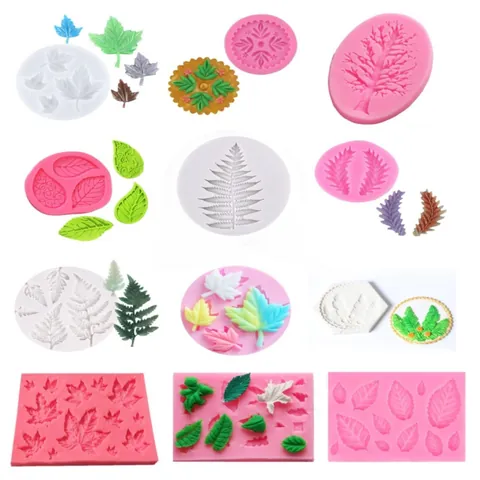 Molde de Silicona de Hoja Para Decoración de Pasteles Fondant Chocolate Artesanía de Azúcar Herramienta de Horneado DIY Hojas Tropicales