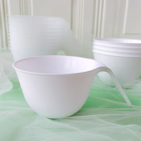 Baking Cream Coloring Bowl With Handle Plastic Silicone Mixing Bowl For Buttercream Icing Bean Paste Cake Decorating Tools