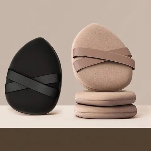 Professional Double Ribbon Air Cushion Powder Puff Thickened Teardrop Sponge For Foundation Dry Wet Dual Use Makeup Tool