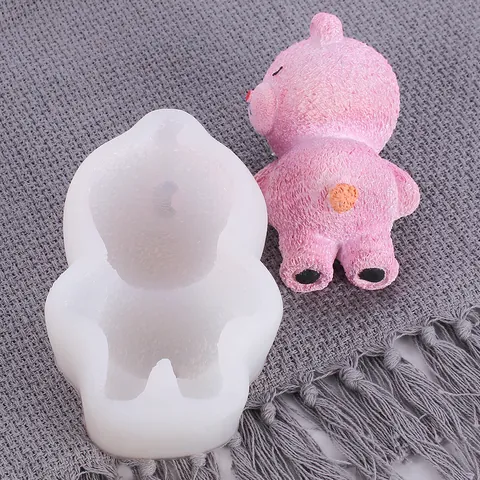 Moule en Silicone pour Mousse Ours Qui Dort 3D DIY Crème Glacée Chocolat Gâteau Outil de Moulage pour Pâtisserie Maison