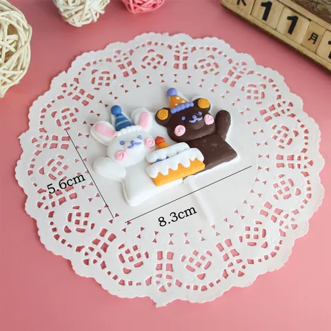 Ins Weicher Ton Bär Kuchendekoration Bunte Ballons Für Geburtstagsfeier Deko Süße Tier Kuchen Ornamente Backzubehör