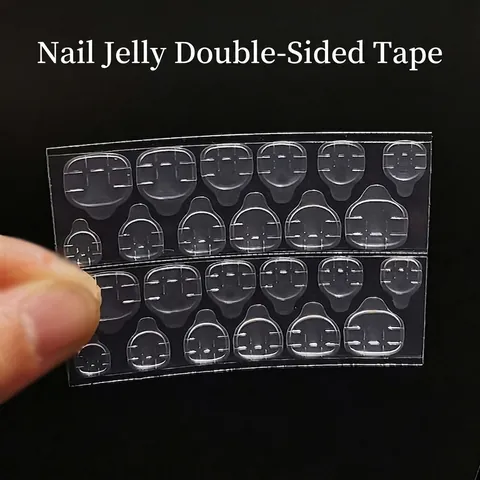 Professional Ultra Sticky Invisible Double Sided Nail Jelly Glue Tabs For Press On Nails Manicure Adhesive Stickers