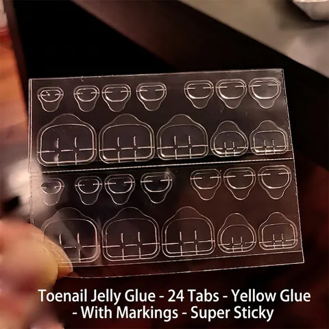Professional Ultra Sticky Invisible Double Sided Nail Jelly Glue Tabs For Press On Nails Manicure Adhesive Stickers