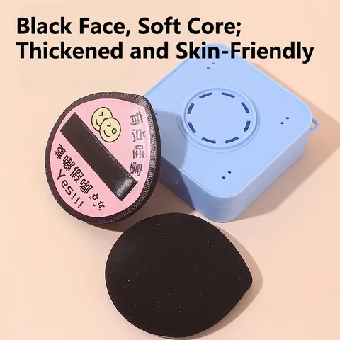 Marshmallow Air Cushion Powder Puff Set Hydrophilic Non-Latex Dry Wet Use Makeup Blender Sponge Foundation Applicator For Women With Case