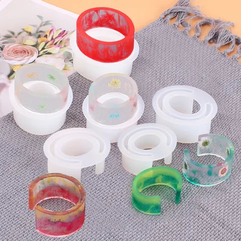 DIY Crystal Epoxy Resin Silicone Mold Oval C-Shape Open Bangle Bracelet Casting Mold Handcrafted Jewelry Making Tool