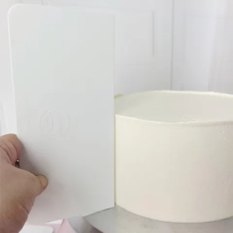 Cake Scraper Large ABS Plastic Cream Smoother Baking Tool For Home Bakery Pastry Dough Scraper White Rectangle Design