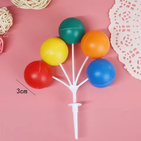 Cake Topper a Grappolo di Mini Palloncini in Plastica Stile INS Colorato Caramella Macaron Inserto per Cupcake per Festa Compleanno