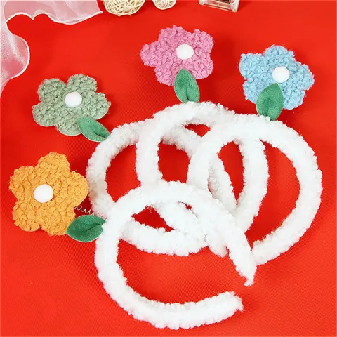 Diadema de Flores de Arcilla Blanda Figura de Dibujos Animados Decoración de Pastel para Día del Niño San Valentín Accesorios Lindos